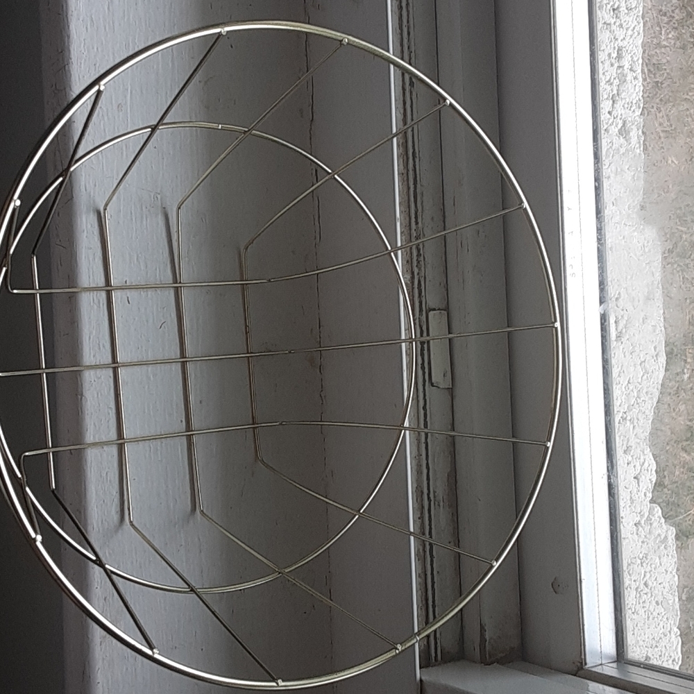 Vintage stainless steel gold basket